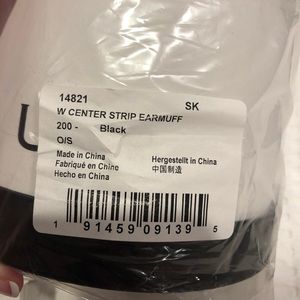 Ugg -Black Earmuffs with center strip